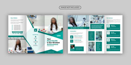 Medical or healthcare trifold brochure templateのイラスト素材