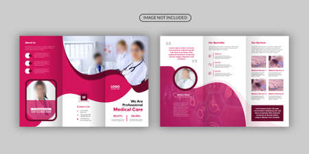 Medical or healthcare trifold brochure templateのイラスト素材
