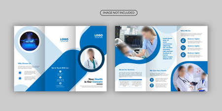 Medical or healthcare trifold brochure templateのイラスト素材