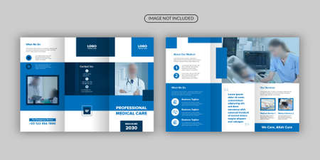 Corporate, Creative, Business Trifold Brochure Template. Trifold Brochure Template with replaceable image.のイラスト素材