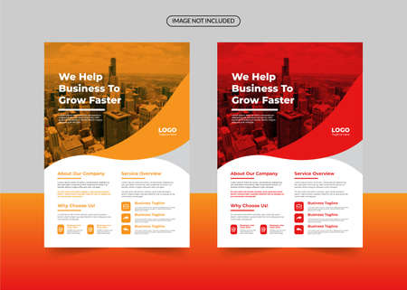 corporate flyer template, business flyer template, annual report business flyer templateのイラスト素材