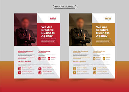 corporate flyer template, business flyer template, annual report business flyer templateのイラスト素材