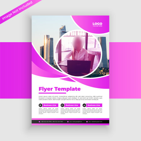 flyer template with abstract creative shapesのイラスト素材