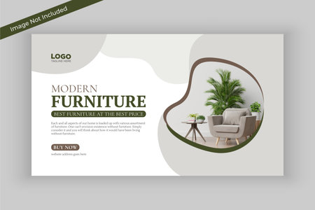 Modern best furniture sale social media banner templateのイラスト素材