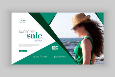 Summer fashion sale social media banner templateのイラスト素材