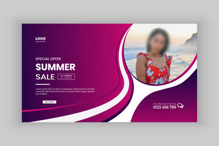 Summer sale social media banner templateのイラスト素材