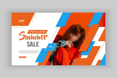 Summer sale social media banner templateのイラスト素材