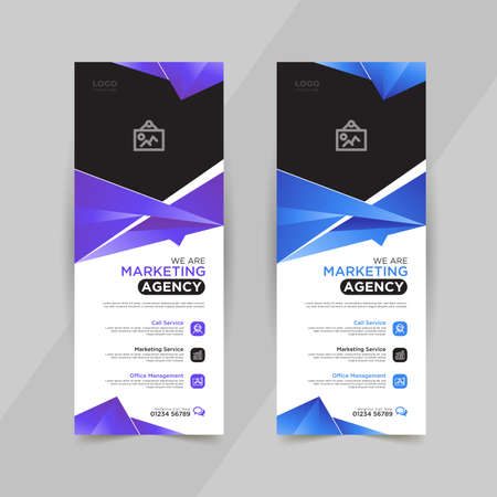 Corporate business rollup  banner template designのイラスト素材
