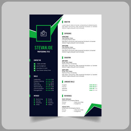 Professional creative cv or resume templateのイラスト素材