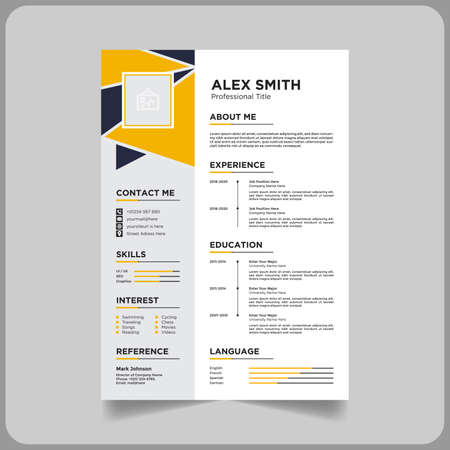 Professional corporate cv or resume templateのイラスト素材