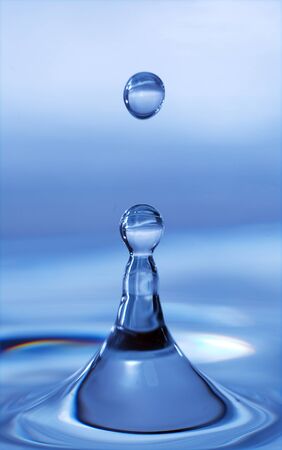 blue water splashの写真素材