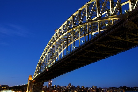 Sydney Harbour Bridge at dusk