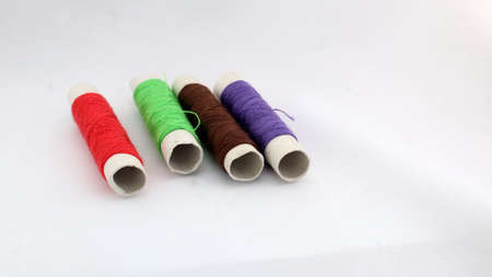 Small emergency sewing kit with threads and needles, basic for sewing