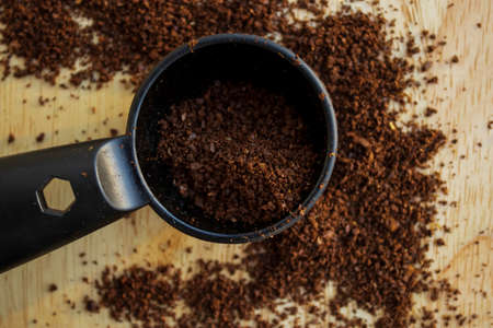 Coffee is the drink obtained from the roasted and ground beans of the fruits of the coffee plant (coffee tree). It is a highly stimulating drink due to its caffeine contentの写真素材