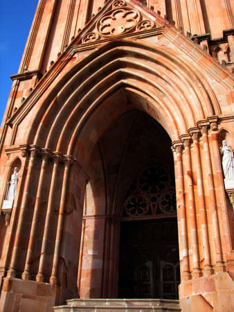 Church with Gothic style in Mexico Virgen de FÃ¡tima in Zacatecas, Mexico.のeditorial素材
