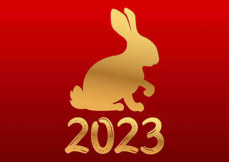 Chinese new year, new year of the rabbitのイラスト素材