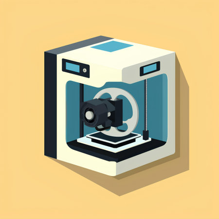 Illustration of a filament machine or 3d printerの素材