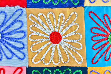 A Colorful Textile in flower shape