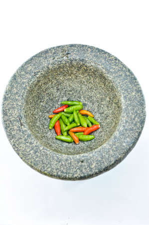 Chilly In Mortarの写真素材