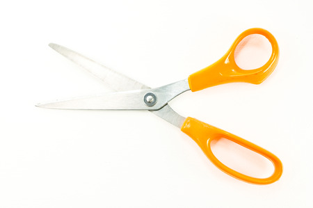 orange scissorsの写真素材