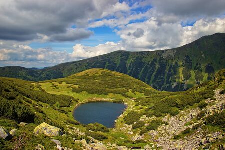 Blind Lake in Mountainsの写真素材