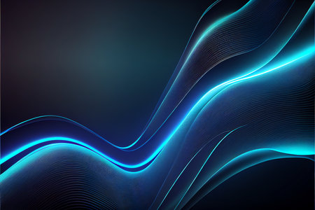 Abstract neon wave pattern screen gradient background, technology and science conceptの素材