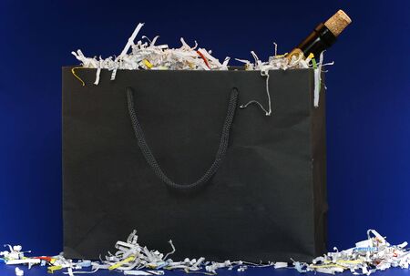 isolated wine in bagの写真素材