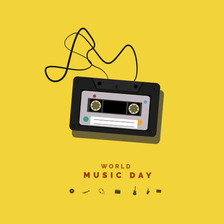 World Music Day, image design for the theme musicのイラスト素材