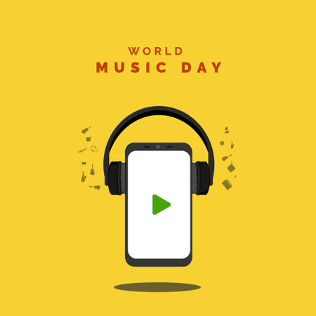 World Music Day, image design for the theme musicのイラスト素材