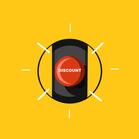 Vector illustration of discount sales, material design for advertisingのイラスト素材
