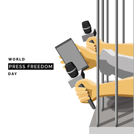 World Press Freedom Day, a vector illustration for the theme project world press freedom dayのイラスト素材