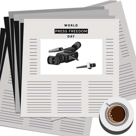 World Press Freedom Day, a vector illustration for the theme project world press freedom dayのイラスト素材