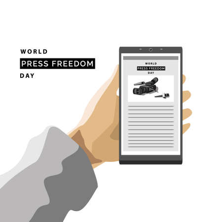 World Press Freedom Day, a vector illustration for the theme project world press freedom dayのイラスト素材