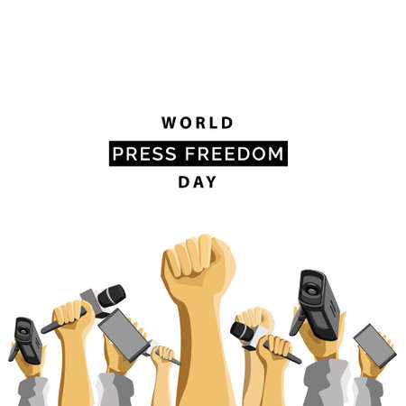 World Press Freedom Day, a vector illustration for the theme project world press freedom dayのイラスト素材