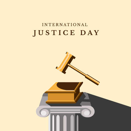 International Justice Day, vector illustration design for the theme of the international justice day project eventのイラスト素材