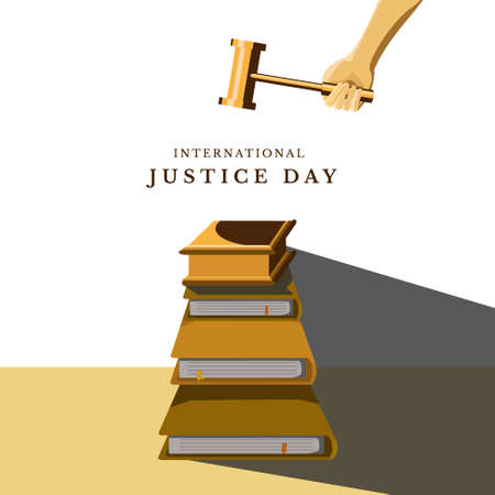 International Justice Day, vector illustration design for the theme of the international justice day project eventのイラスト素材