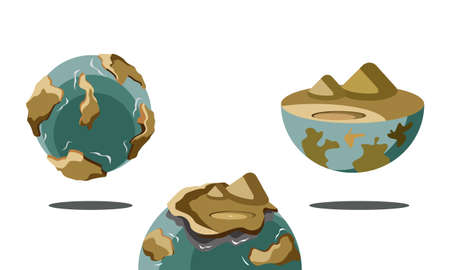 Broken earth vector illustration for your designのイラスト素材