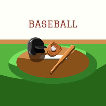 Baseball sports background vector illustrationのイラスト素材