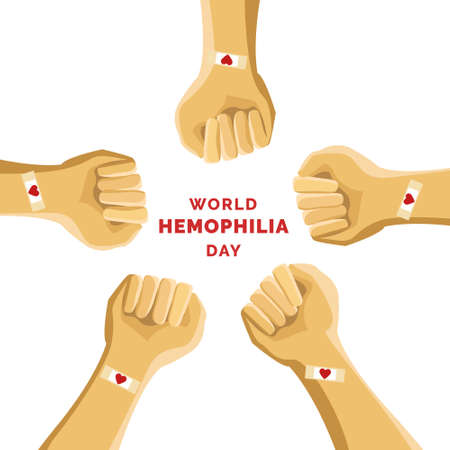 World hemophilia day, vector illustration of Blood and drawing of elementsのイラスト素材