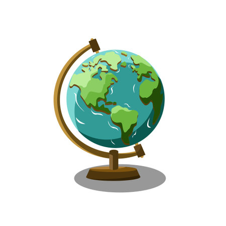 happy earth day vector illustration of earth globe with beautiful earth viewのイラスト素材