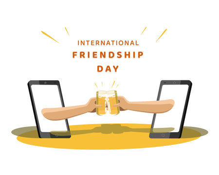 International Friendship Day, design for theme friendshipのイラスト素材