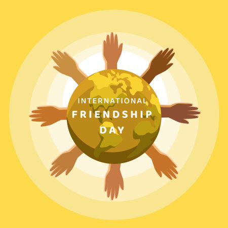 International Friendship Day, design for theme friendshipのイラスト素材