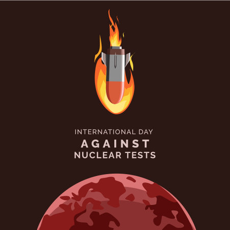 International Day Against Nuclear Testsのイラスト素材