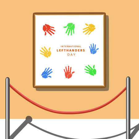 International Lefthanders Day, design illustration for project lefthanders dayのイラスト素材