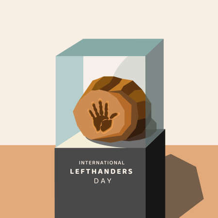 International Lefthanders Day, design illustration for project lefthanders dayのイラスト素材