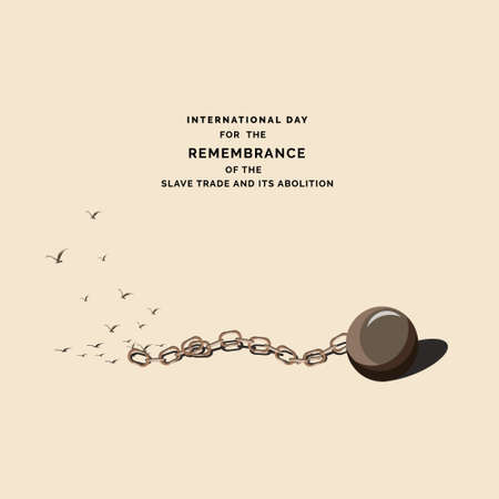 International Day for the Remembrance of the Slave Trade and its Abolitionのイラスト素材