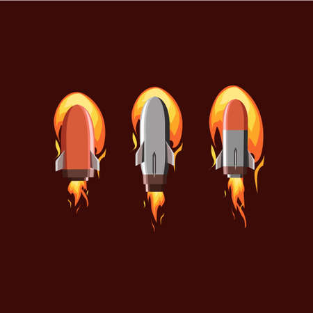Illustration vector dangerous nuclear weaponsのイラスト素材