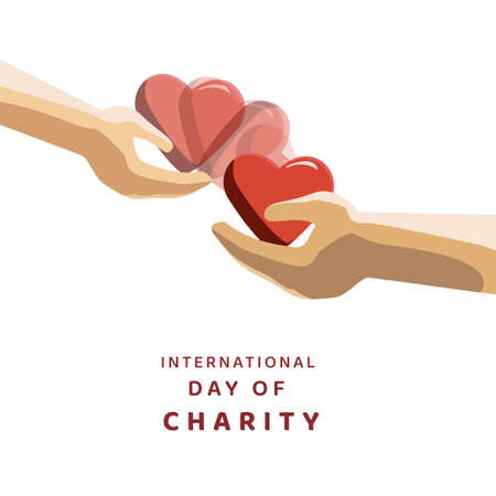 International Day of Charity, design illustration for theme charity dayのイラスト素材