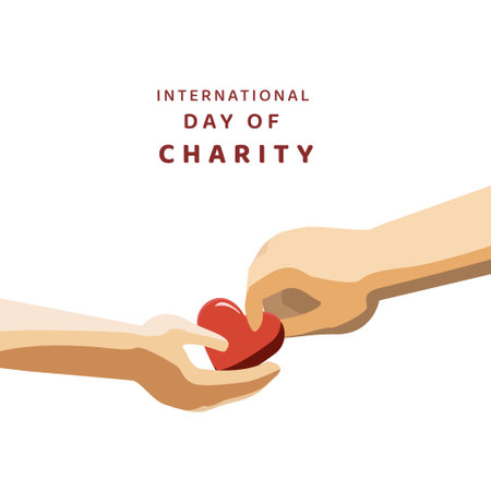 International Day of Charity, design illustration for theme charity dayのイラスト素材