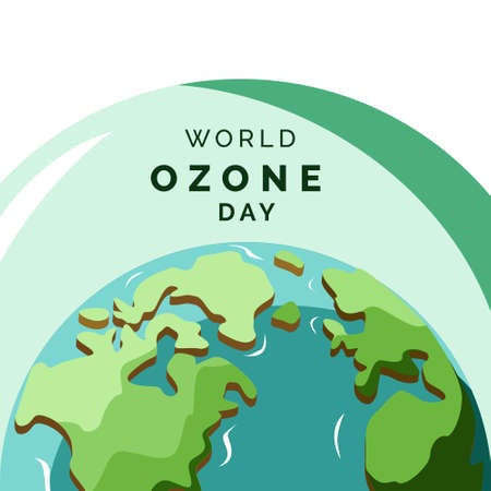 World Ozone Day, Illustration vector for theme nature and for world ozone dayのイラスト素材